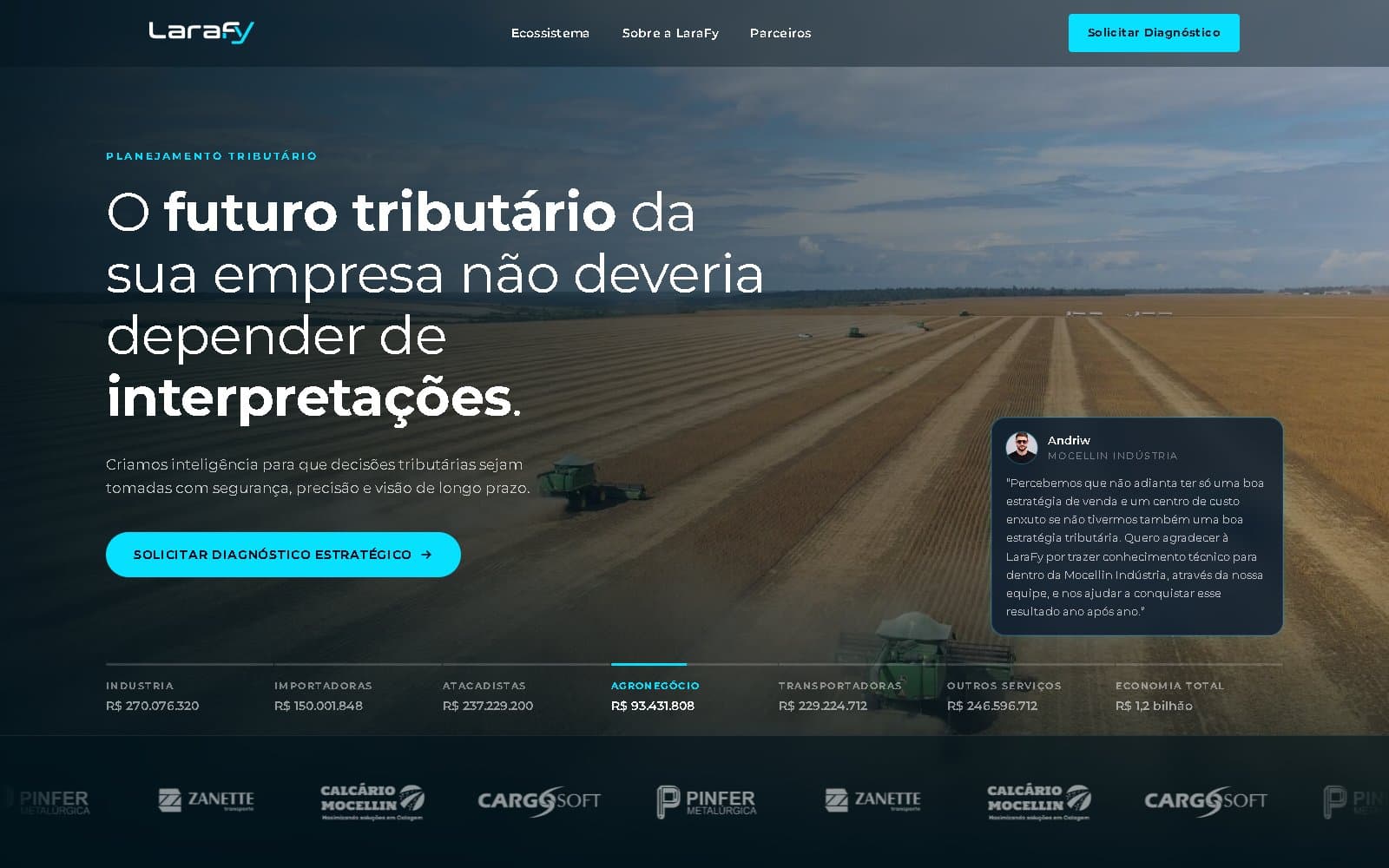 Página inicial do projeto LaraFy